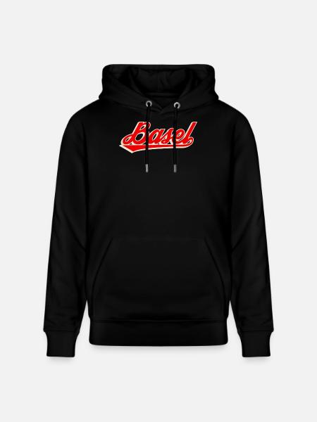 Basel Retro Font Logo - Stanley/Stella CRUISER Unisex Organic Hoodie - black