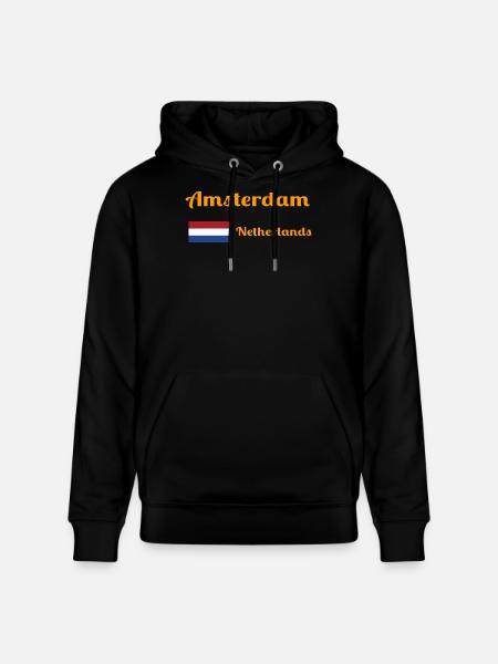 Amsterdam, Pays-Bas - Imprimés élégants - Sweat à capuche bio CRUISER Stanley/Stella Unisexe - noir