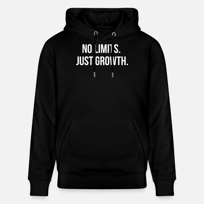 NO LIMITS. JUST GROWTH. | Greyline Official - Stanley/Stella Unisex Bio-Hoodie CRUISER  - Schwarz