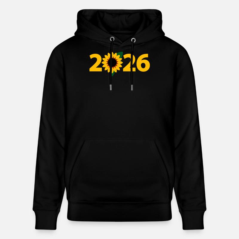 Jardinier 2026, Jardinage 2026, Fleuriste 2026 - Sweat à capuche bio CRUISER Stanley/Stella Unisexe - noir