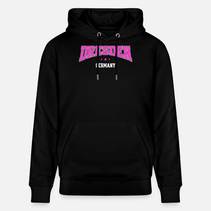 Dresden Germany Pink College Design - Stanley/Stella Unisex Bio-Hoodie CRUISER  - Schwarz