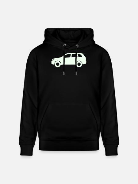 Silhouette de voiture pastel - Sweat à capuche bio CRUISER Stanley/Stella Unisexe - noir