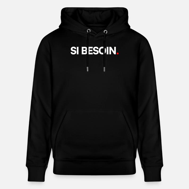 Si besoin - Sweat à capuche bio CRUISER Stanley/Stella Unisexe - noir