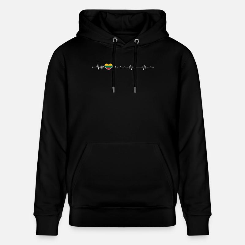 Regenbogenherzschlag-Stolz - Stanley/Stella Unisex Bio-Hoodie CRUISER  - Schwarz