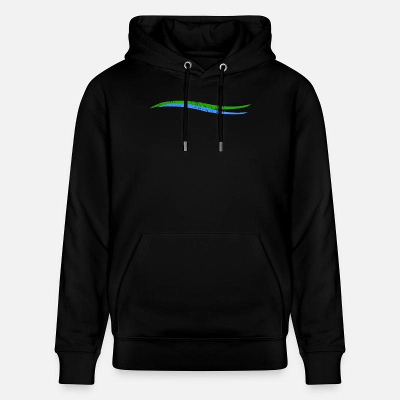 Vagues | Vague | Rivière terrestre - Sweat à capuche bio CRUISER Stanley/Stella Unisexe - noir
