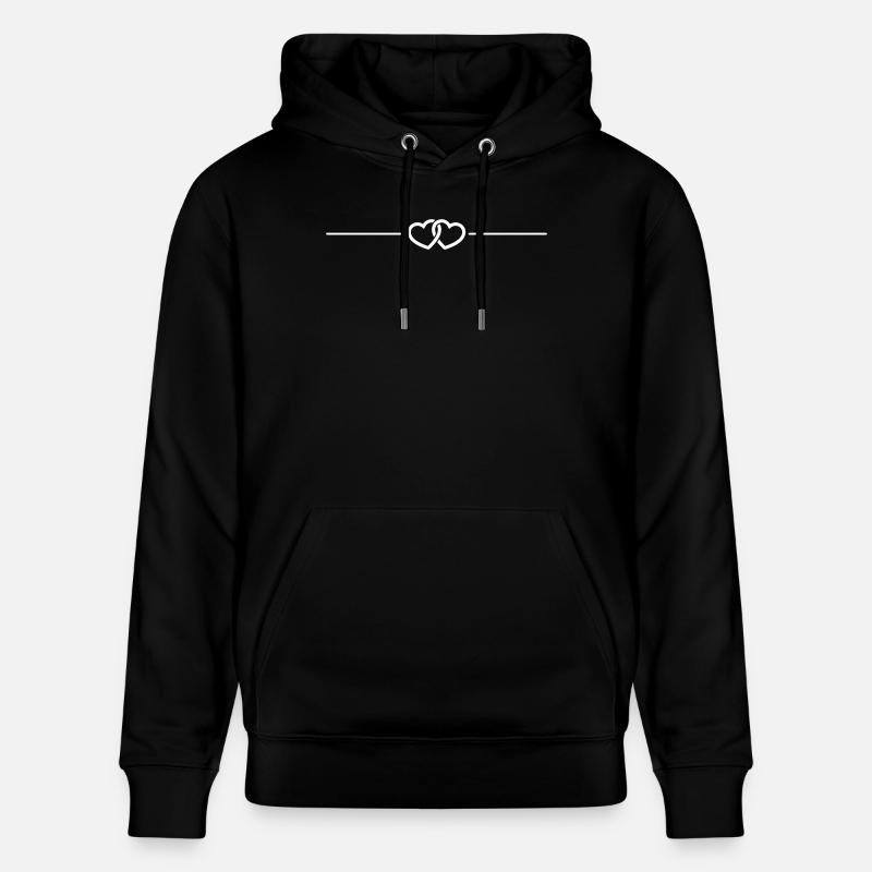 Symbole d’amour des cœurs - Sweat à capuche bio CRUISER Stanley/Stella Unisexe - noir