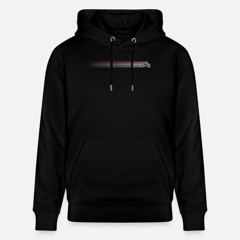 Gradient Barcode Sunset - Stanley/Stella CRUISER Unisex Organic Hoodie - black