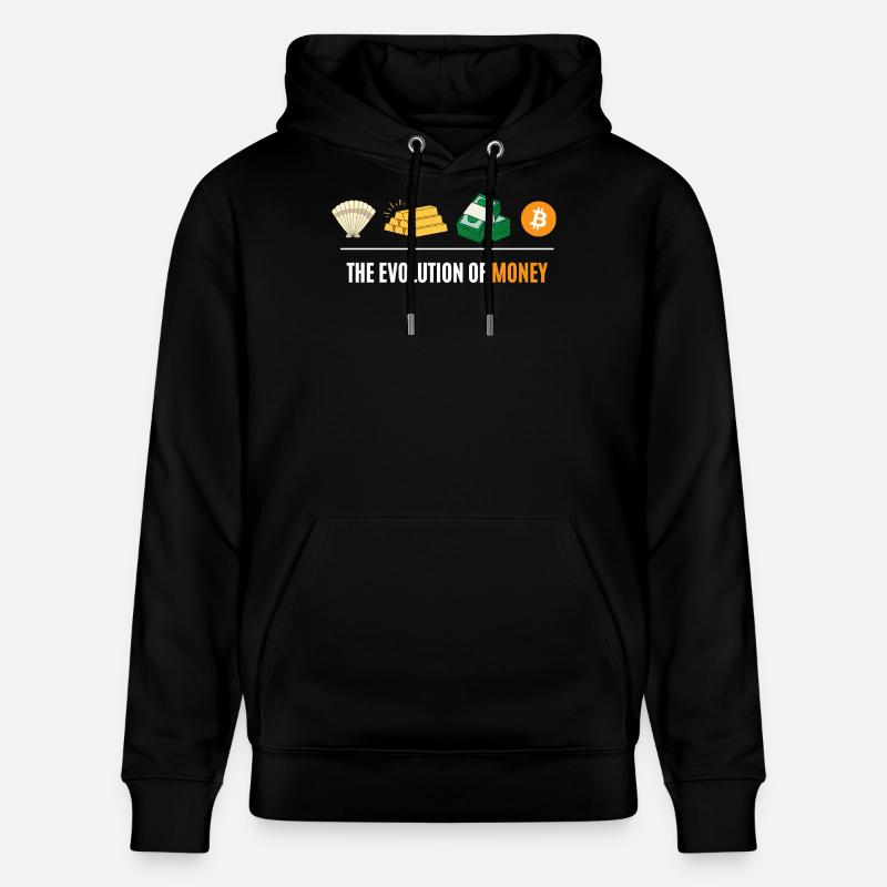 The evolution of money - Sweat à capuche bio CRUISER Stanley/Stella Unisexe - noir