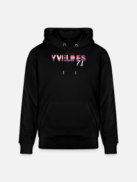 Yvelines 78 Skyline Glow - Stanley/Stella CRUISER Unisex Organic Hoodie - black