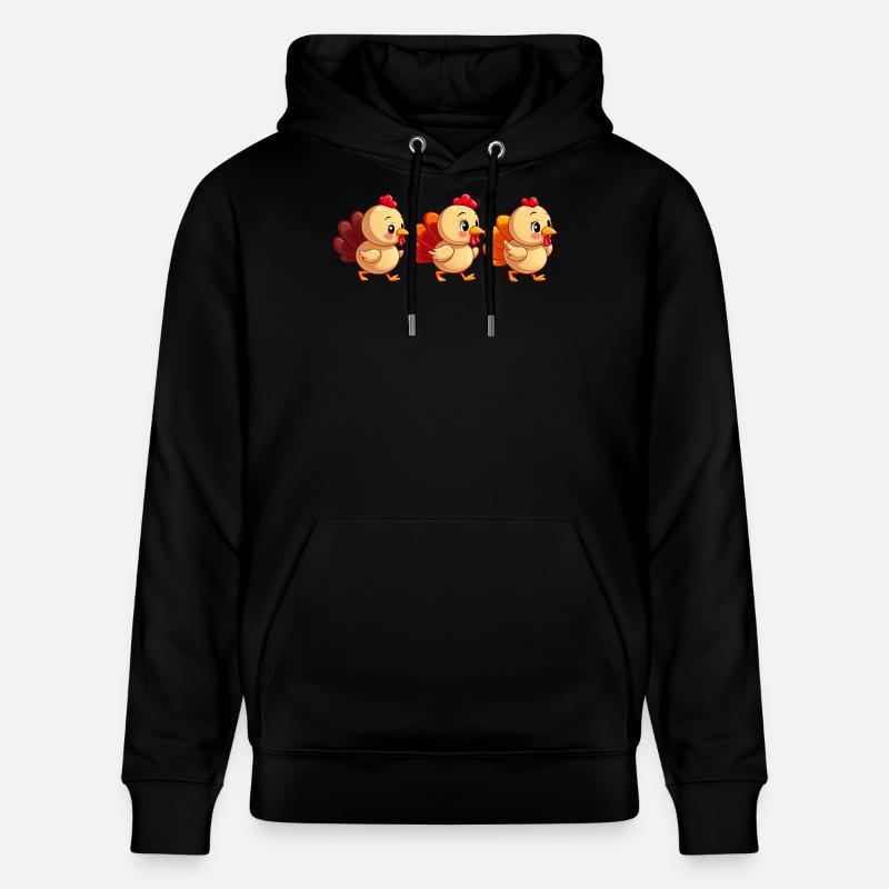 Bébé dinde de Thanksgiving - Sweat à capuche bio CRUISER Stanley/Stella Unisexe - noir