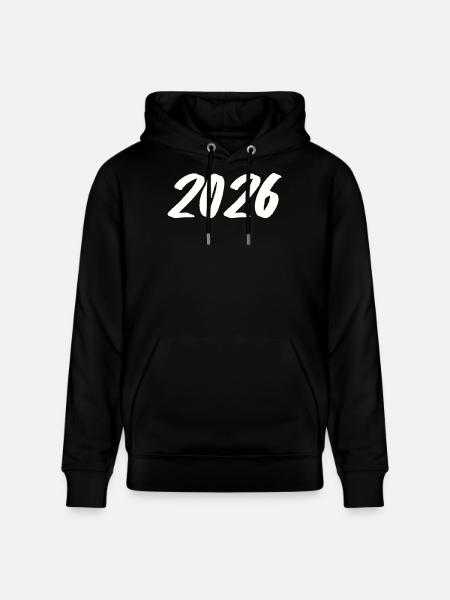 Year 2026 Brushstroke - Stanley/Stella CRUISER Unisex Organic Hoodie - black