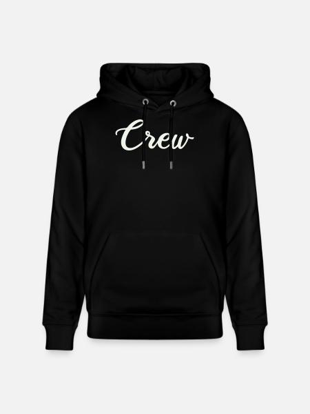 Crew Schriftzug - Stanley/Stella Unisex Bio-Hoodie CRUISER - Schwarz