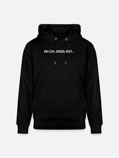 Loading, humor, tired, geeky - Stanley/Stella CRUISER Unisex Organic Hoodie - black