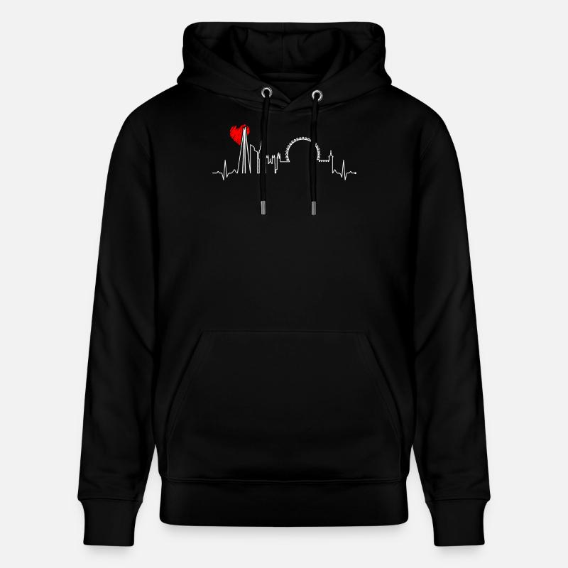 Battement de cœur urbain Skyline - Sweat à capuche bio CRUISER Stanley/Stella Unisexe - noir