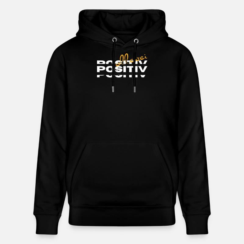 Ollewei positif - toujours positif - Sweat à capuche bio CRUISER Stanley/Stella Unisexe - noir