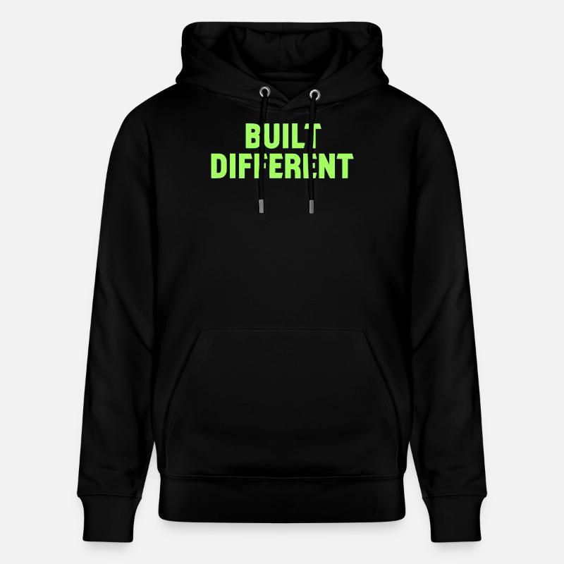 Built Different Neon Tee - Stanley/Stella Unisex Bio-Hoodie CRUISER  - Schwarz