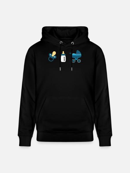 Idée cadeau naissance bébé 2025 - Sweat à capuche bio CRUISER Stanley/Stella Unisexe - noir