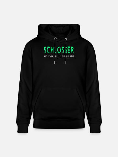 Schlosser Handwerker Design - Stanley/Stella Unisex Bio-Hoodie CRUISER  - Schwarz