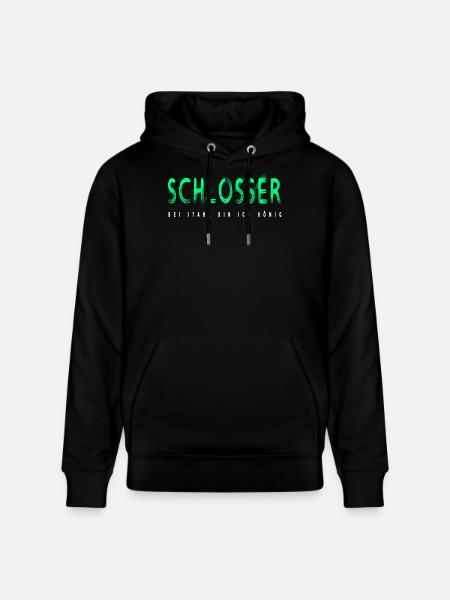 Schlosser Handwerker Design - Stanley/Stella Unisex Bio-Hoodie CRUISER - Schwarz