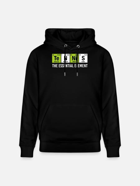Tennis Essential Element Funny Chemistry - Stanley/Stella CRUISER Unisex Organic Hoodie - black