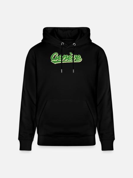 Genève Grün Retro Script - Stanley/Stella Unisex Bio-Hoodie CRUISER  - Schwarz