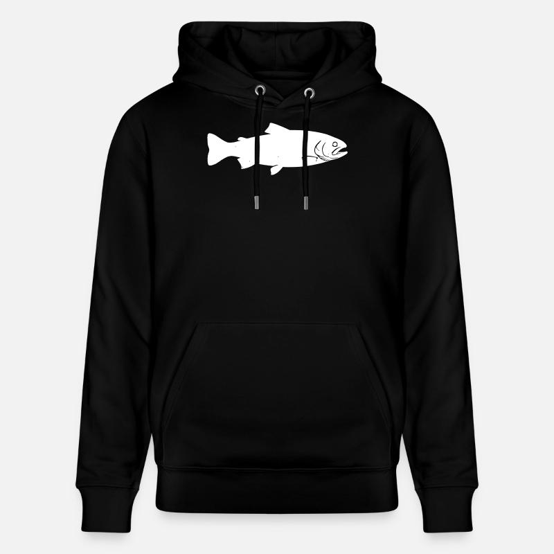 Vecteur nature Pêcheur Poisson Truite - Sweat à capuche bio CRUISER Stanley/Stella Unisexe - noir