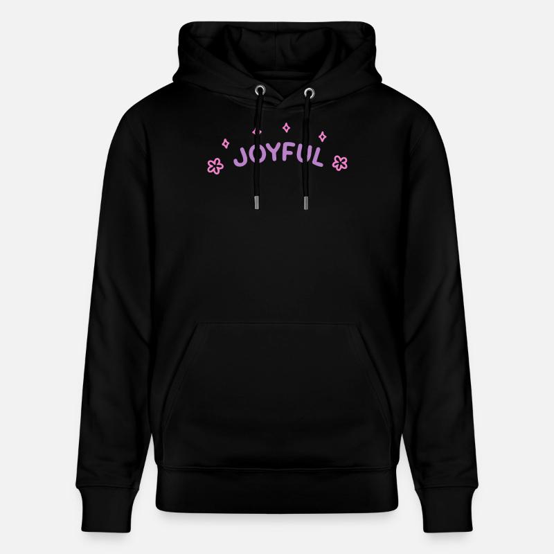 Joie pastel et fleurs - Sweat à capuche bio CRUISER Stanley/Stella Unisexe - noir