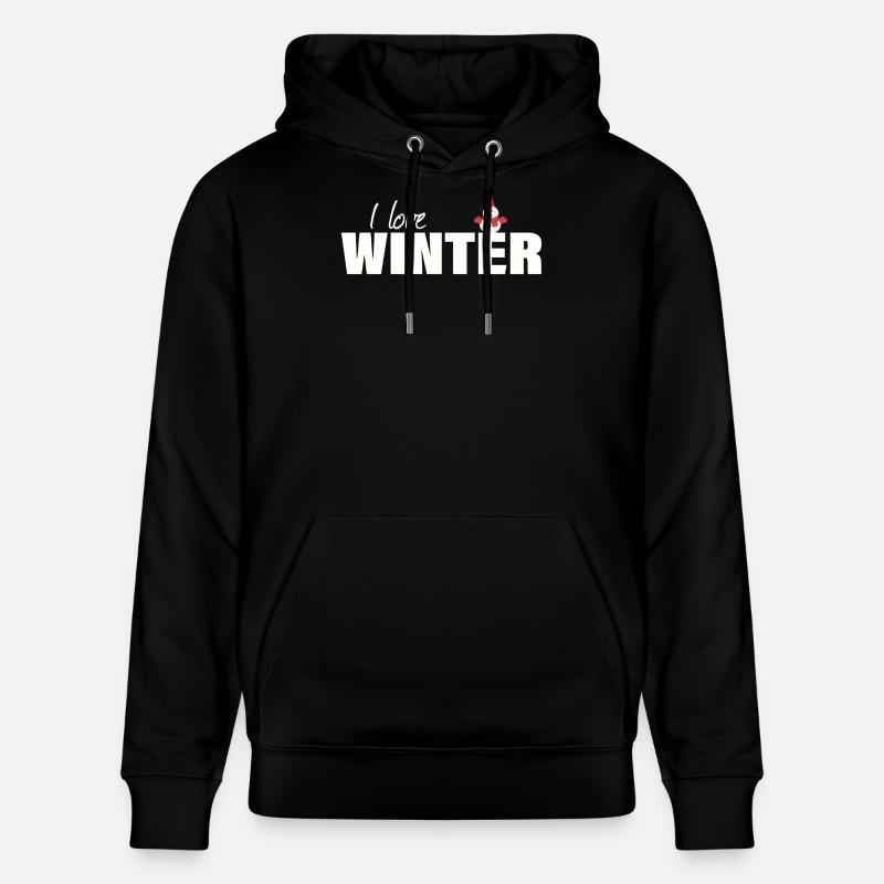 J’adore l’hiver - Sweat à capuche bio CRUISER Stanley/Stella Unisexe - noir