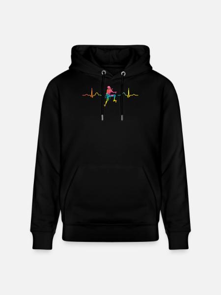 Boulderer Herzschlag Boulder Bouldern - Stanley/Stella Unisex Bio-Hoodie CRUISER  - Schwarz
