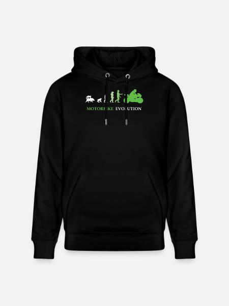 Motorbike Evolution - Motorradfahrer - Stanley/Stella Unisex Bio-Hoodie CRUISER - Schwarz