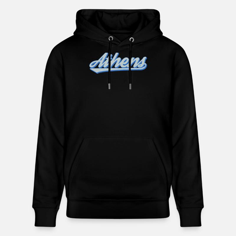 Athens Script Rétro - Sweat à capuche bio CRUISER Stanley/Stella Unisexe - noir