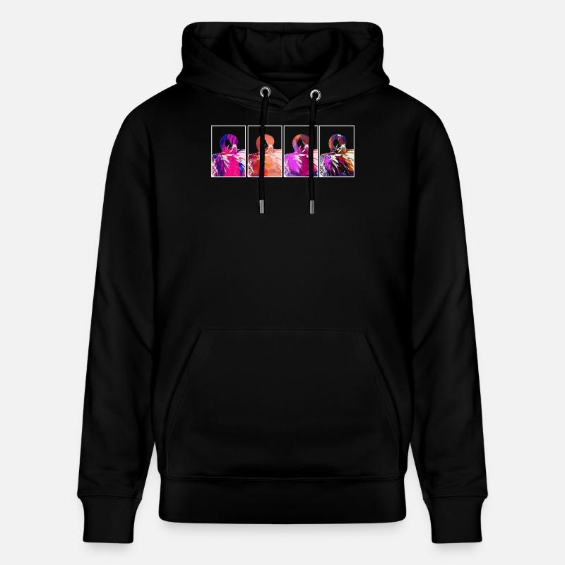 Flamingos - Stanley/Stella Unisex Bio-Hoodie CRUISER - Schwarz