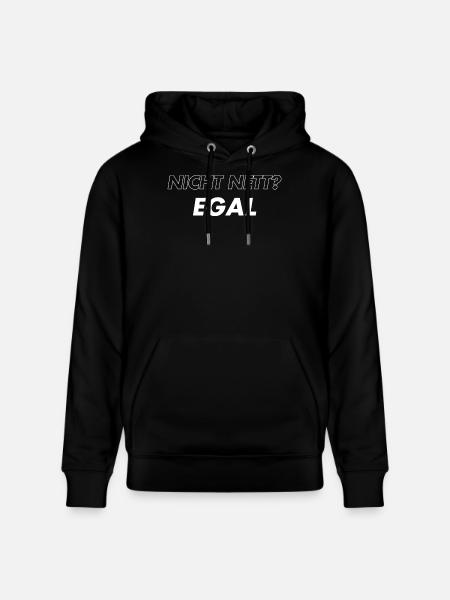Nicht Nett. Egal - Stanley/Stella Unisex Bio-Hoodie CRUISER - Schwarz