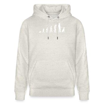 Entwicklung vom Baby zum Jäger - Stanley/Stella Unisex Bio-Hoodie CRUISER  - Beige meliert - Vorne - Alina (178cm) & Michal (187cm)