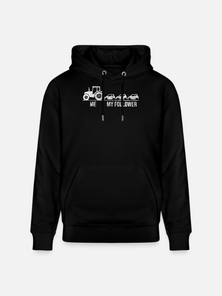Tractor Pulls Car Chain - Stanley/Stella CRUISER Unisex Organic Hoodie - black