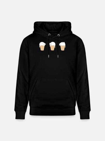 Glace Chat Bébé Glace - Sweat à capuche bio CRUISER Stanley/Stella Unisexe - noir