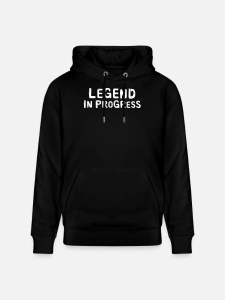 Legend in Progress - funny sayings - Stanley/Stella CRUISER Unisex Organic Hoodie - black