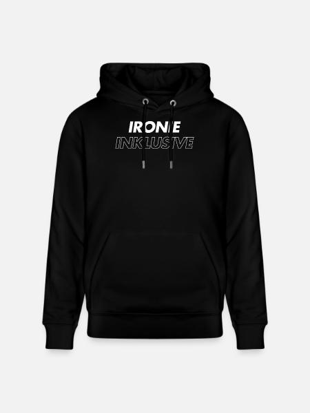 Ironie inklusive - Stanley/Stella Unisex Bio-Hoodie CRUISER  - Schwarz