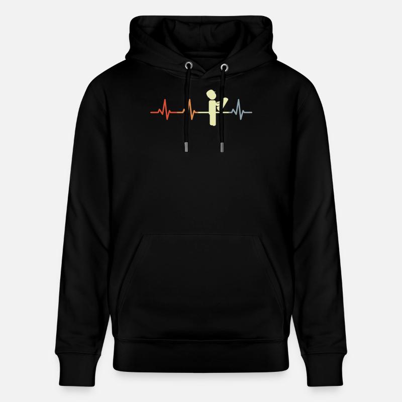 Architecte rétro Heartbeat - Sweat à capuche bio CRUISER Stanley/Stella Unisexe - noir
