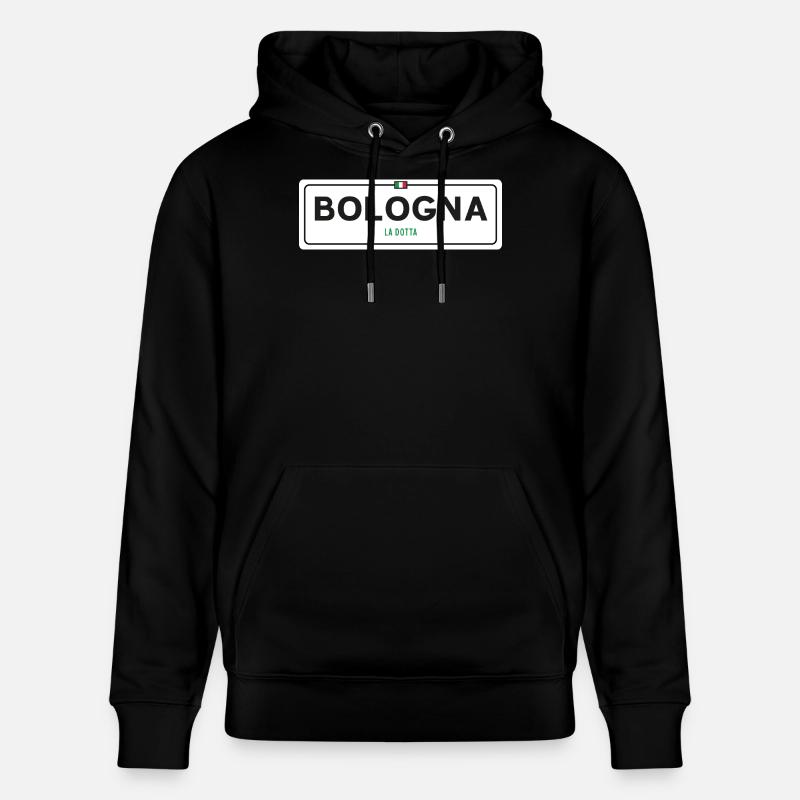 Panneau toponymique de Bologne - Sweat à capuche bio CRUISER Stanley/Stella Unisexe - noir