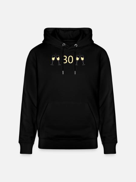 30th Birthday 30th Anniversary - Stanley/Stella CRUISER Unisex Organic Hoodie - black