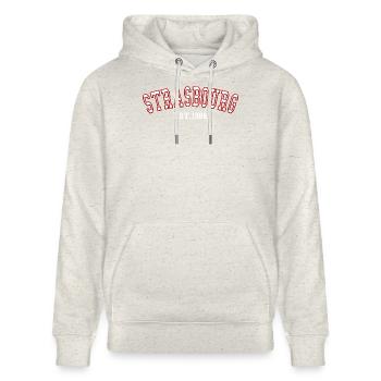 Strasbourg Est. 1986 - Stanley/Stella CRUISER Unisex Organic Hoodie - heather oatmeal - Front - Alina (178cm) & Michal (187cm)