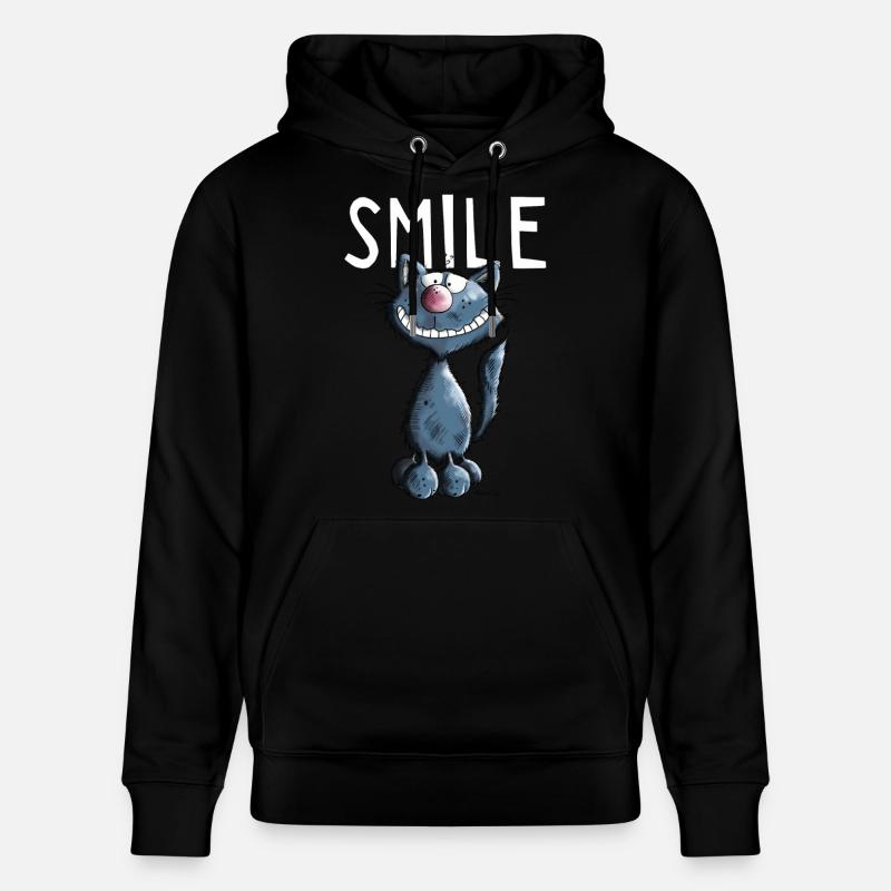 Drôle Chat dessin animé - Cadeau - Sweat à capuche bio CRUISER Stanley/Stella Unisexe - noir