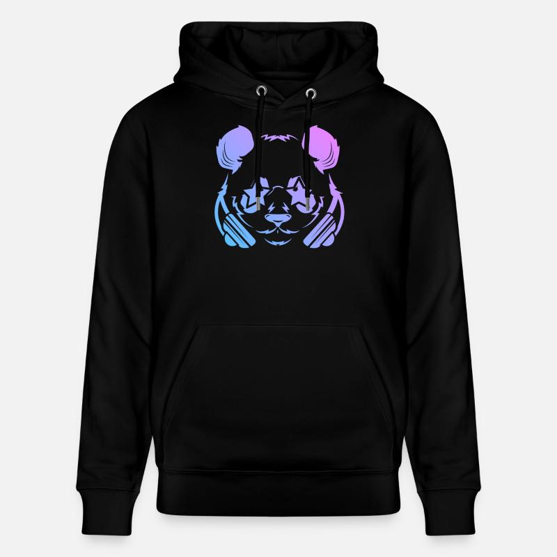 Panda Pandabär - Stanley/Stella Unisex Bio-Hoodie CRUISER  - Schwarz