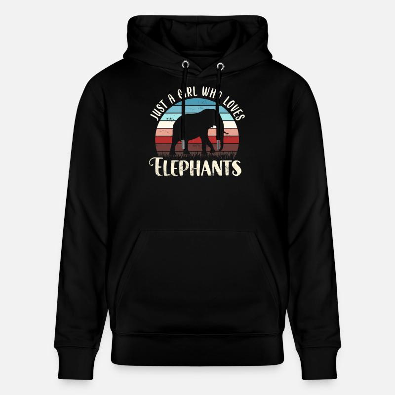 Elefant Elefanten - Stanley/Stella Unisex Bio-Hoodie CRUISER  - Schwarz