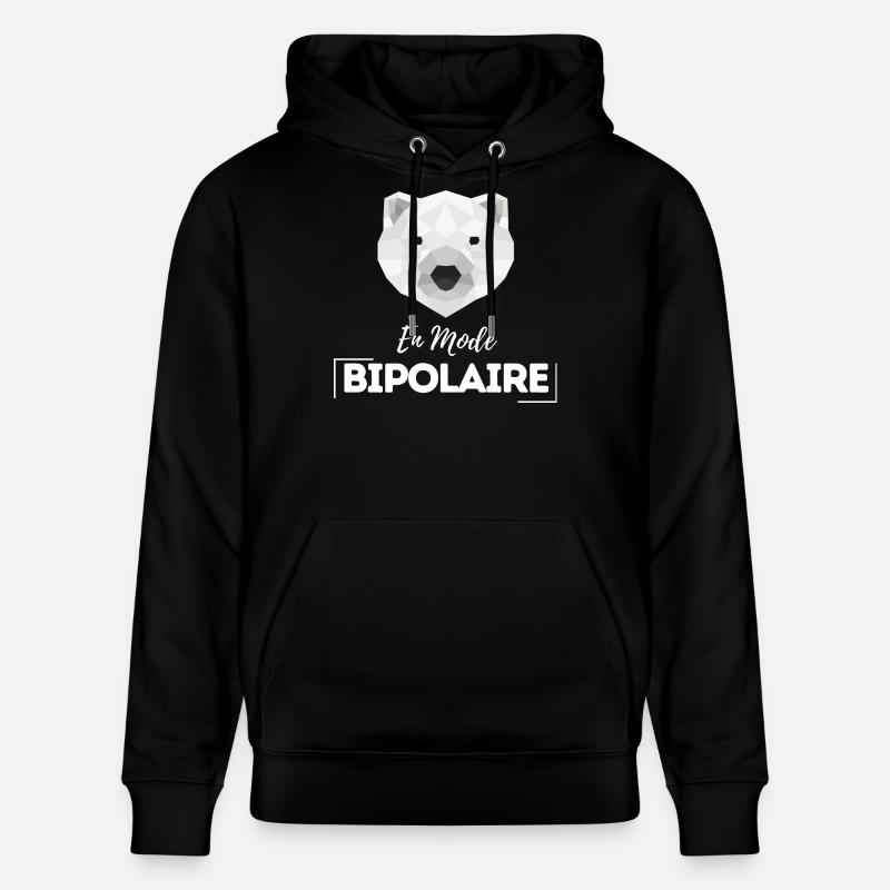 En mode bipolaire - Sweat à capuche bio CRUISER Stanley/Stella Unisexe - noir