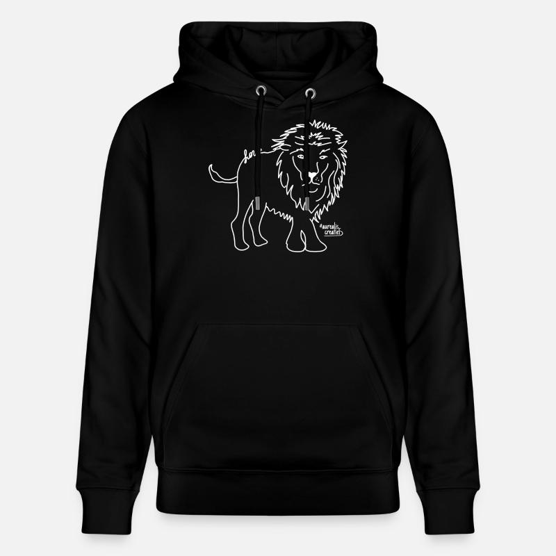 Lion- Aimer les animaux - Sweat à capuche bio CRUISER Stanley/Stella Unisexe - noir