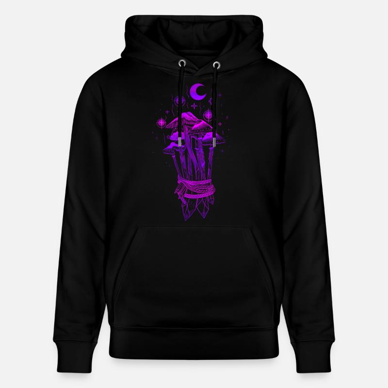 Champignons Champignons magiques - Sweat à capuche bio CRUISER Stanley/Stella Unisexe - noir
