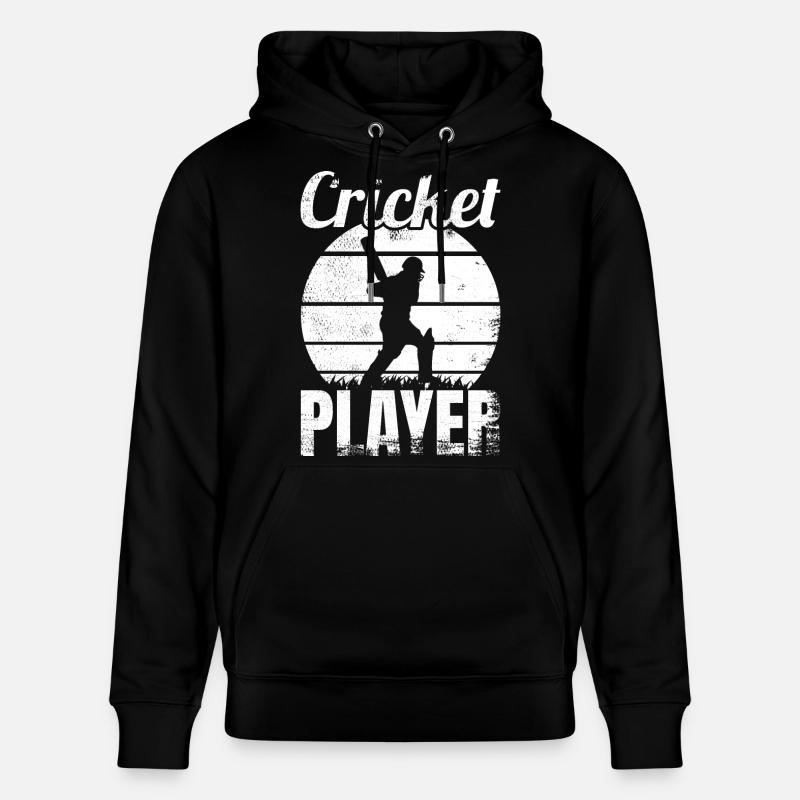 Drôle de joueur de cricket - Sweat à capuche bio CRUISER Stanley/Stella Unisexe - noir