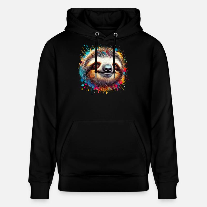 Faultier - Stanley/Stella Unisex Bio-Hoodie CRUISER  - Schwarz